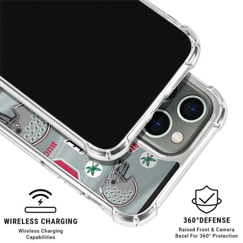 Ohio State University Pattern iPhone 15 Pro Clear Case